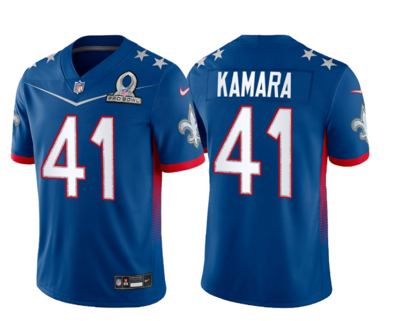 2022 Men New Orleans Saints #41 Kamara Nike blue Pro bowl Limited NFL Jersey 